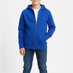 POLO Ralph Lauren boys M blue hooded sweatshirt
